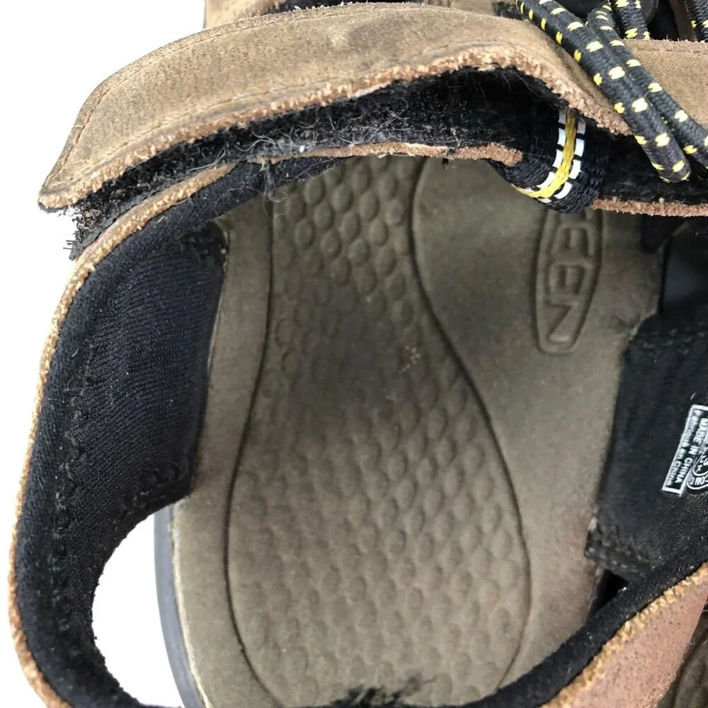 Keen Big Kids Size 4 Newport Premium Brown Leather Hook & Loop Outdoor Sandals